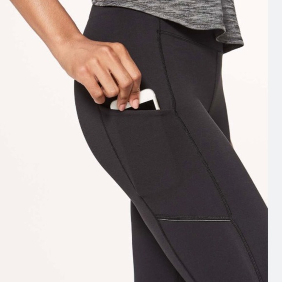 LULULEMON Speed Up Tight Legging Pockets Black Size 4 Tall - Picture 16 of 16